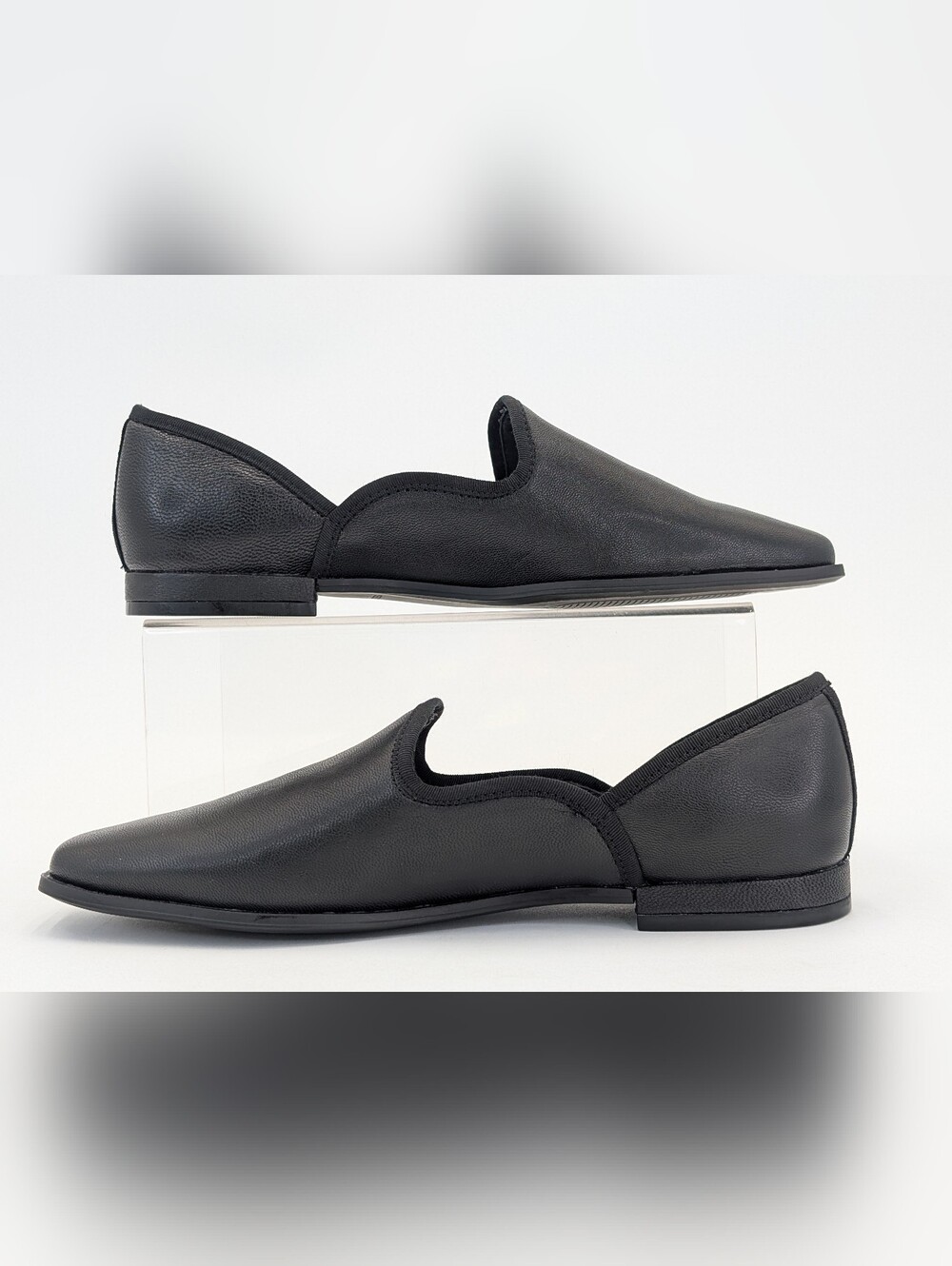 Chelsea & Violet "Louisa" Sz 8.5M Women Black Genuine Leather Modern Square Toe - Picture 9 of 17